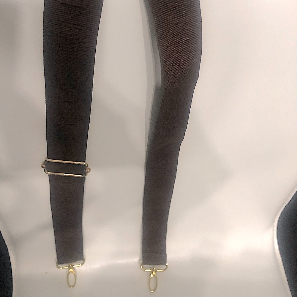 Louis Vuitton brown embossed bag strap 1.5” wide and 25”-50” long